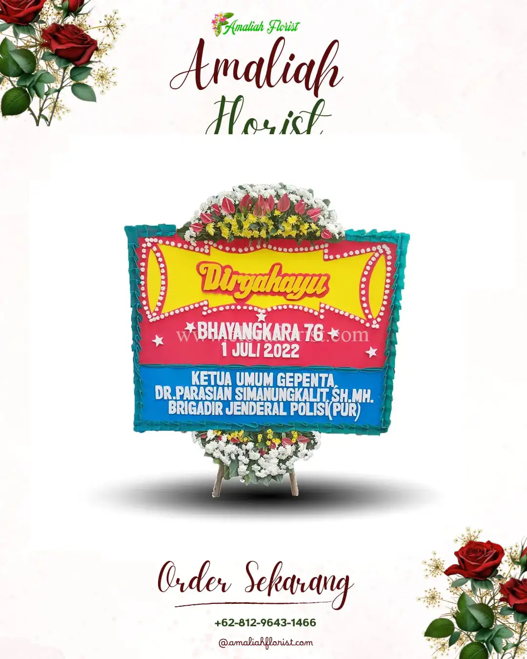 Papan Bunga HUT Ulang Tahun Tegal Badeng Timur